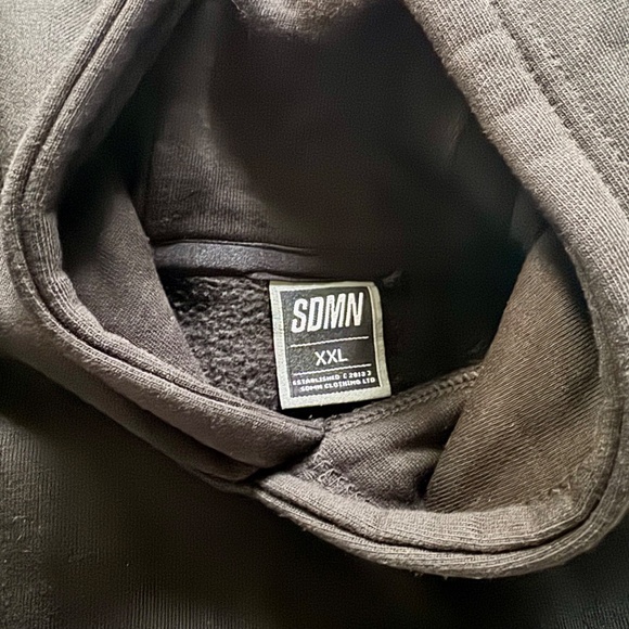 SDMN Black Graphic Cotton Blend Hoodie Sz XXL - Picture 5 of 5